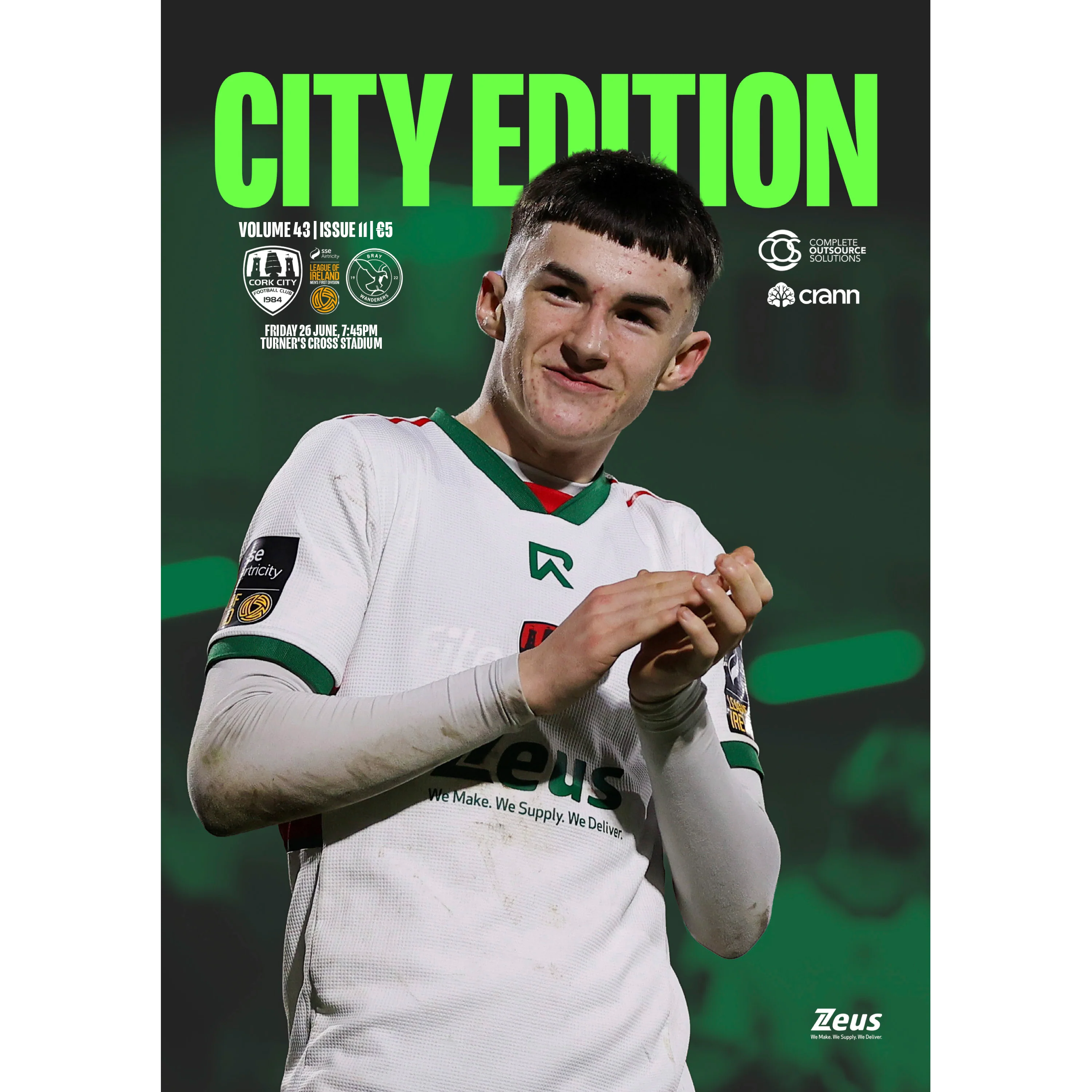 City Edition - City vs Bray Wanderers (Volume 43, Issue 11)